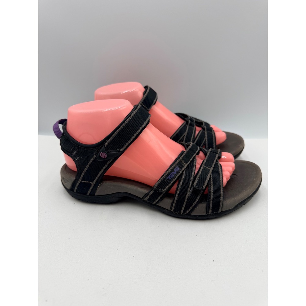 Teva Tirra Sandals Women 7 Black Good Athletic Hiking Strappy 4266